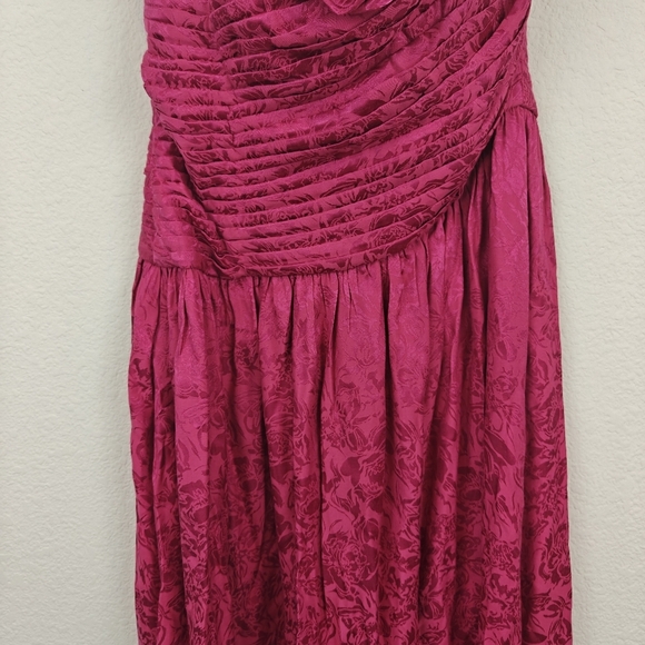 Free People Make An Entrance Strapless Floral Satin Maxi Dress Size 0 - Picture 9 of 15